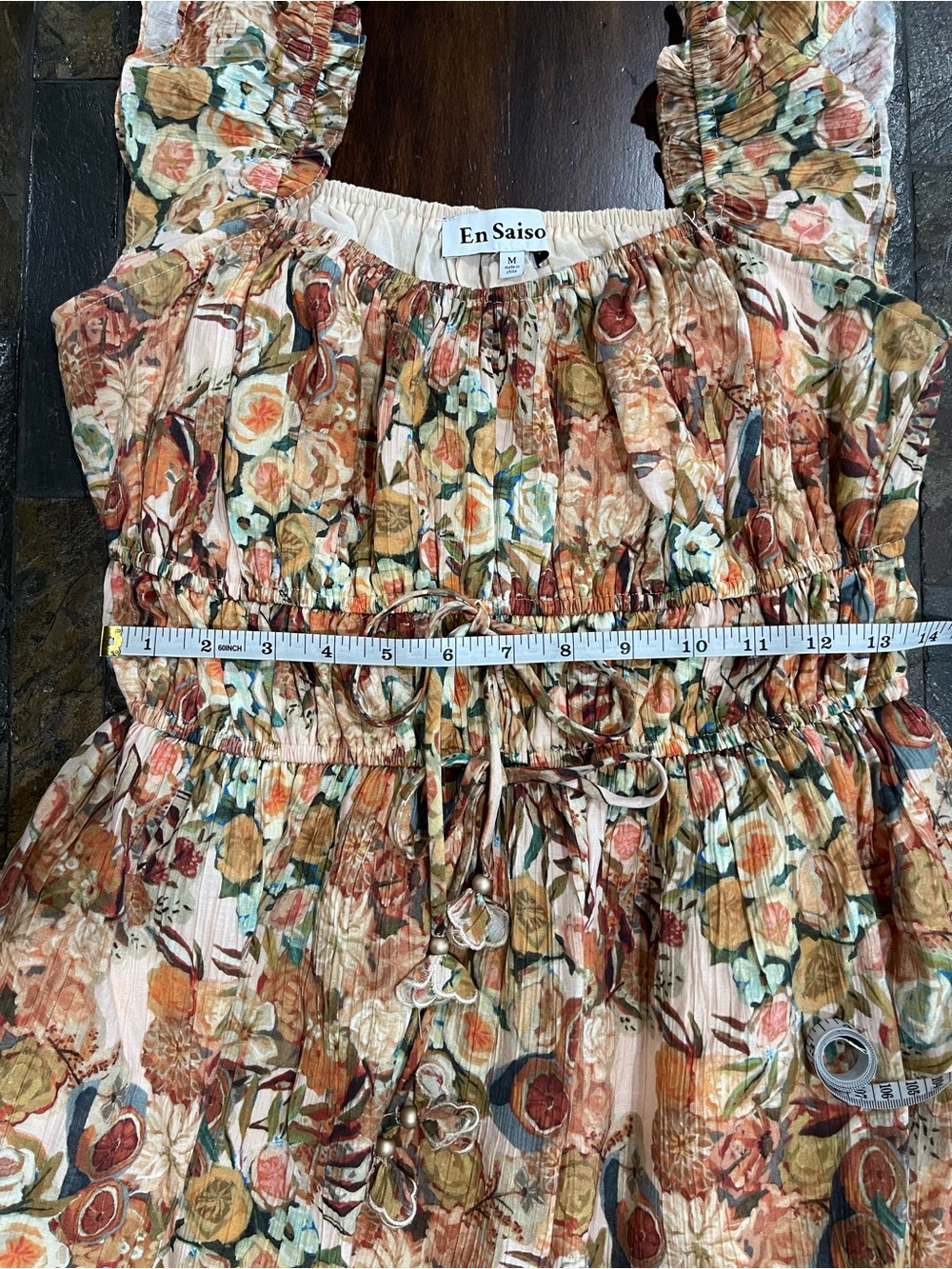 En Saison Fall Floral Ruffle Strap Midi Dress - Picture 6 of 9